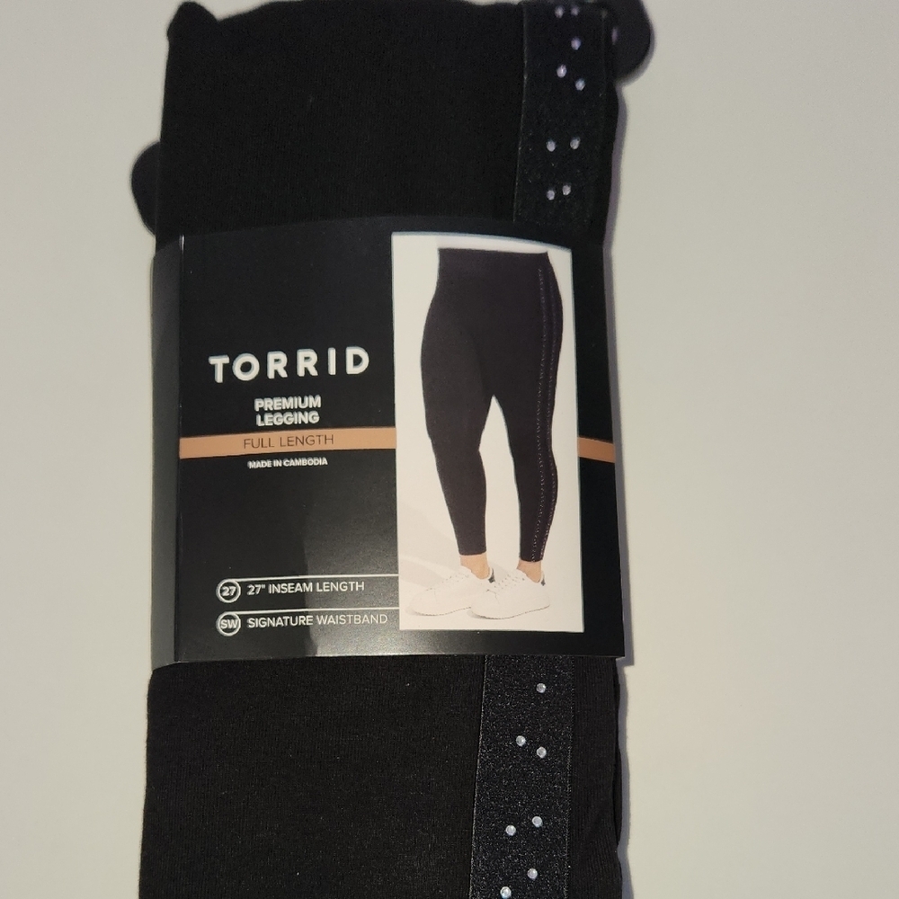 Torrid Black Premium Leggings With Rhinestones